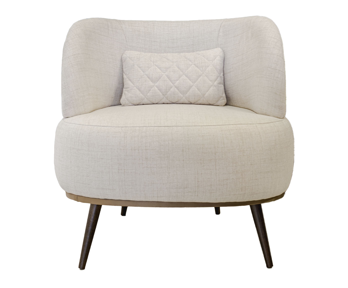 Poltrona Joli&ecirc; com P&eacute; de Madeira Off-White - image 0
