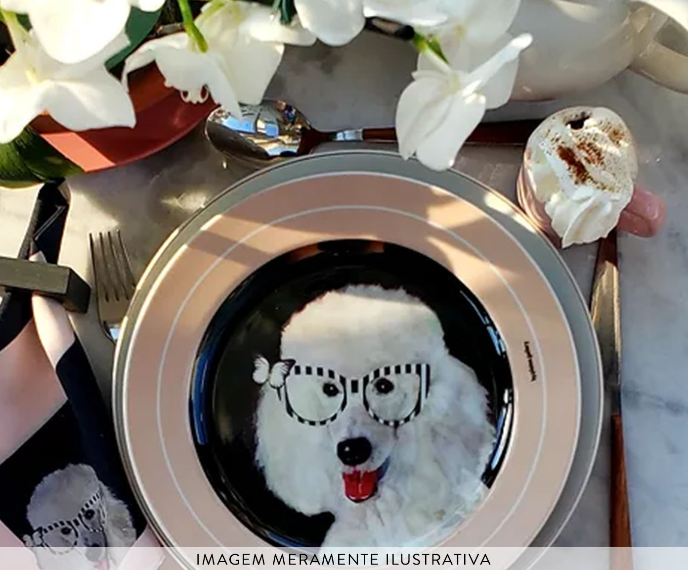 Prato em Porcelana Poodle Margareth - image 1