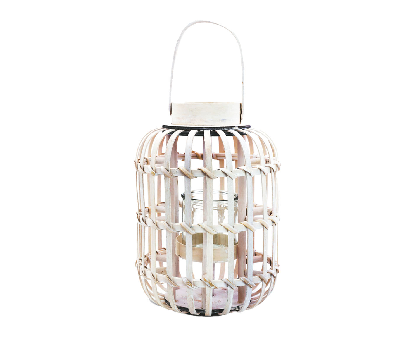 Lanterna Grande em Madeira Cage Branco - image 0