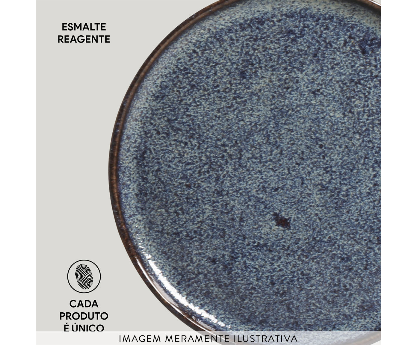 Jogo de Pratos para P&atilde;o Bio Titanium Azul Escuro image number 4