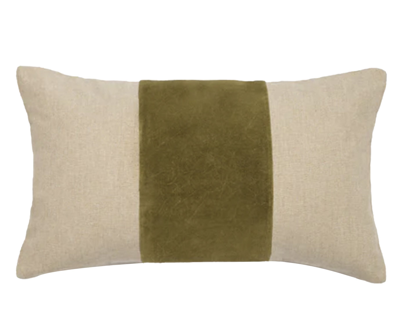 Capa de Almofada Listras em Veludo Matcha - image 0