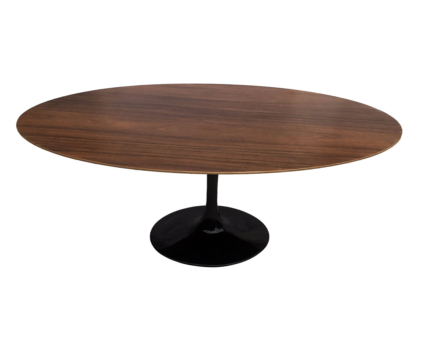 Mesa Saarinen Oval Imbuia Base Preta - image 0