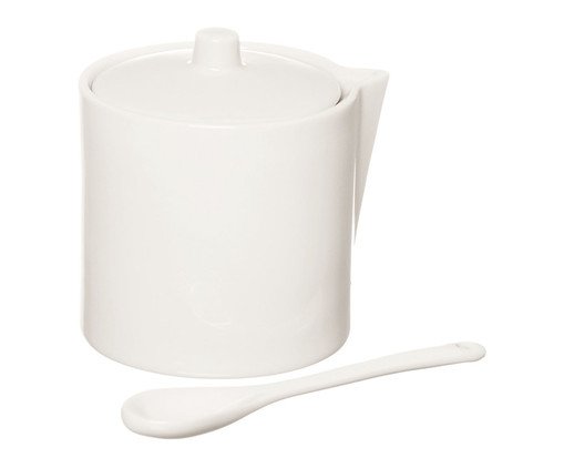 A&ccedil;ucareiro com Colher Manhattan em Porcelana Branca - image 0