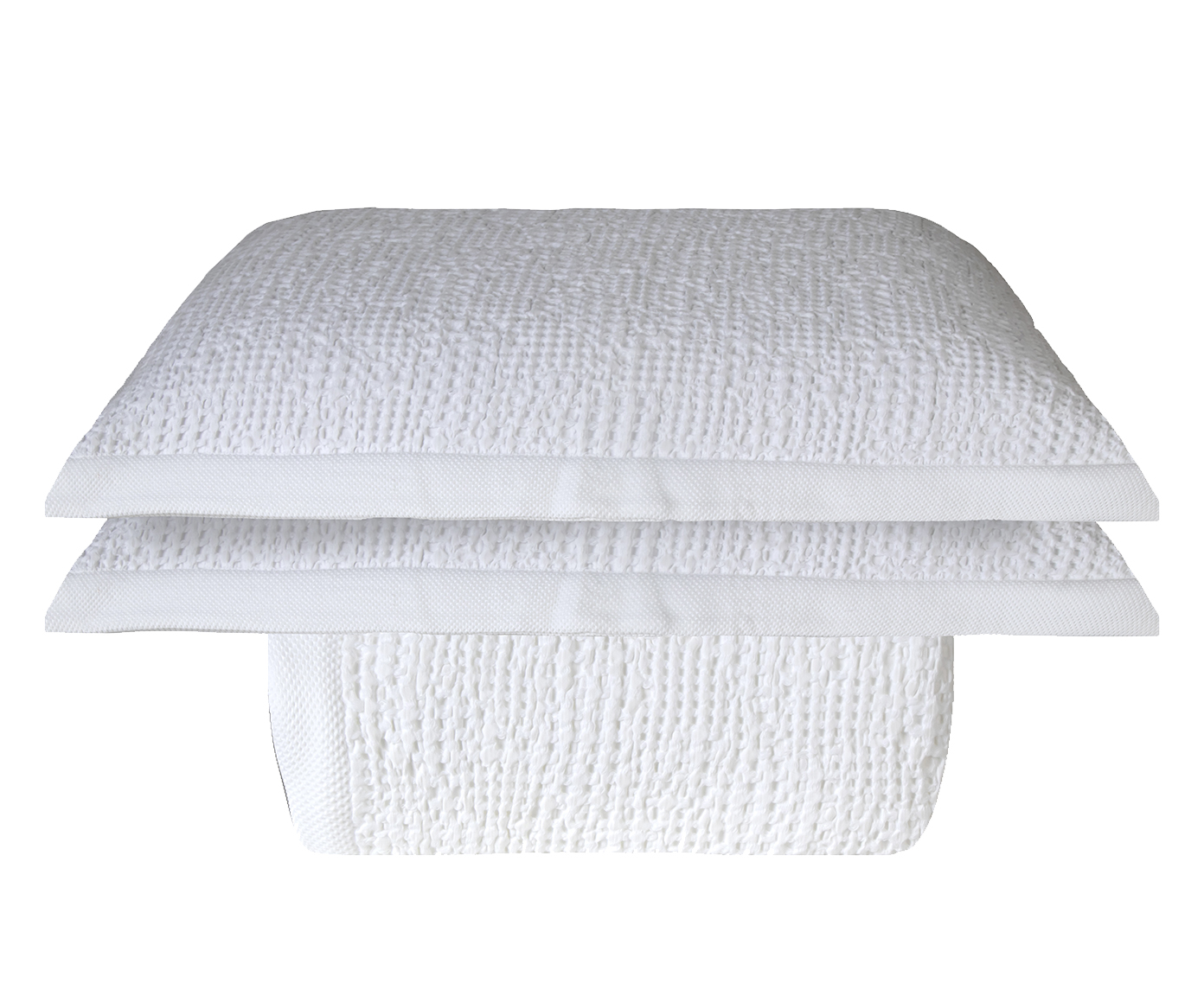 Jogo de Cobre-Leito Jacquard Favo Branco - image 0