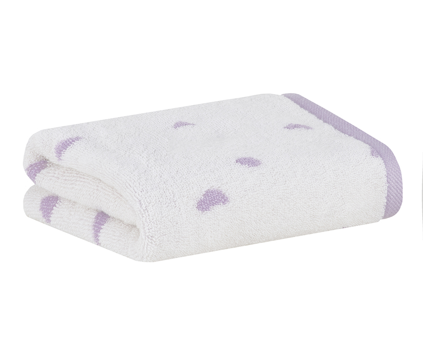 Toalha de Rosto Dots Lil&aacute;s e Off-White - image 0