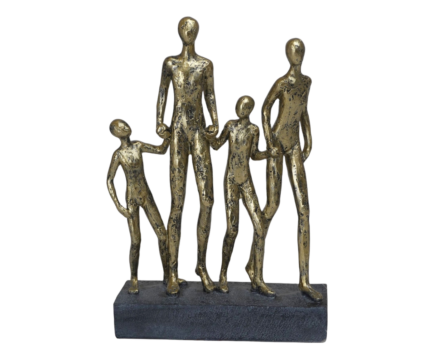 Escultura Decorativa Evid&ecirc;ncia Cinza e dourado - image 0