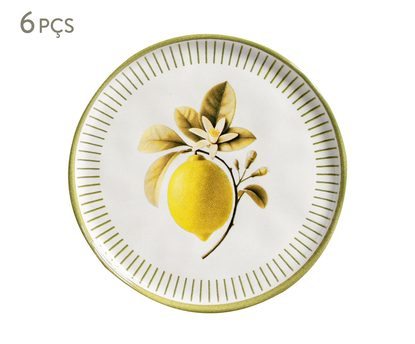 Jogo de Pratos para Sobremesa Bio Lemon Frutas - image 0