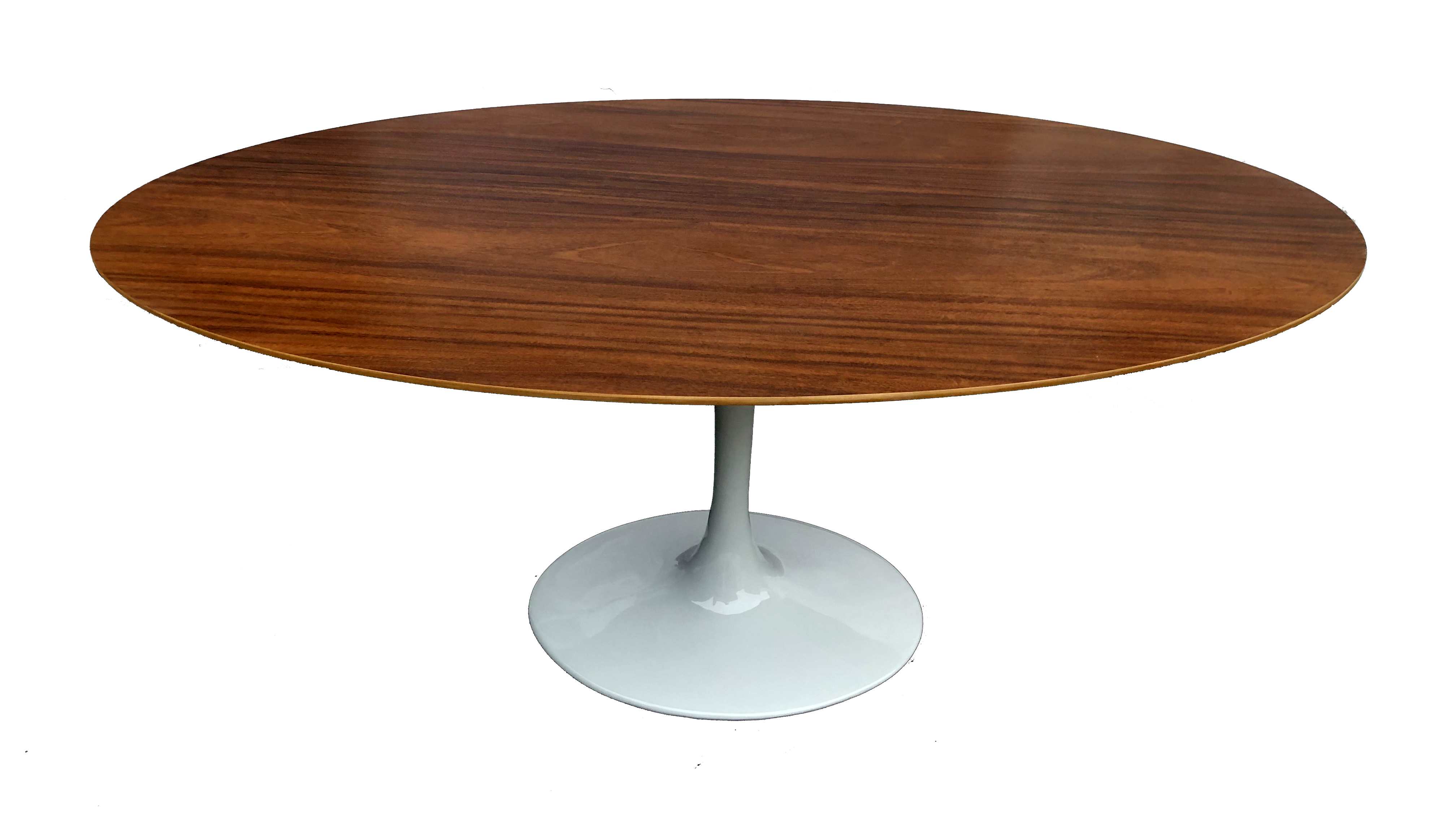 Mesa Saarinen Oval Imbuia Base Branca - image 0