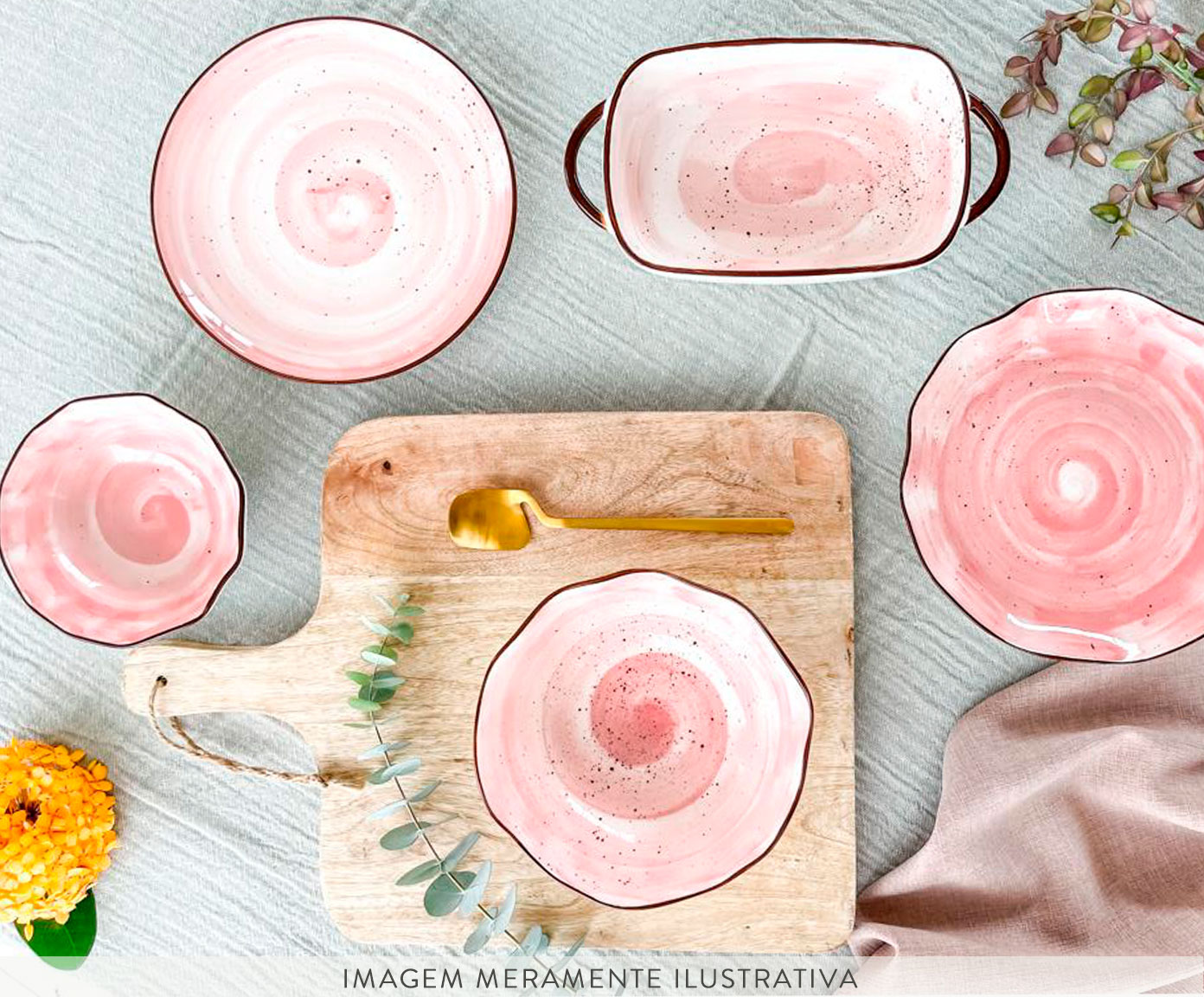 Travessa Oval Victoria Rosa image number 4