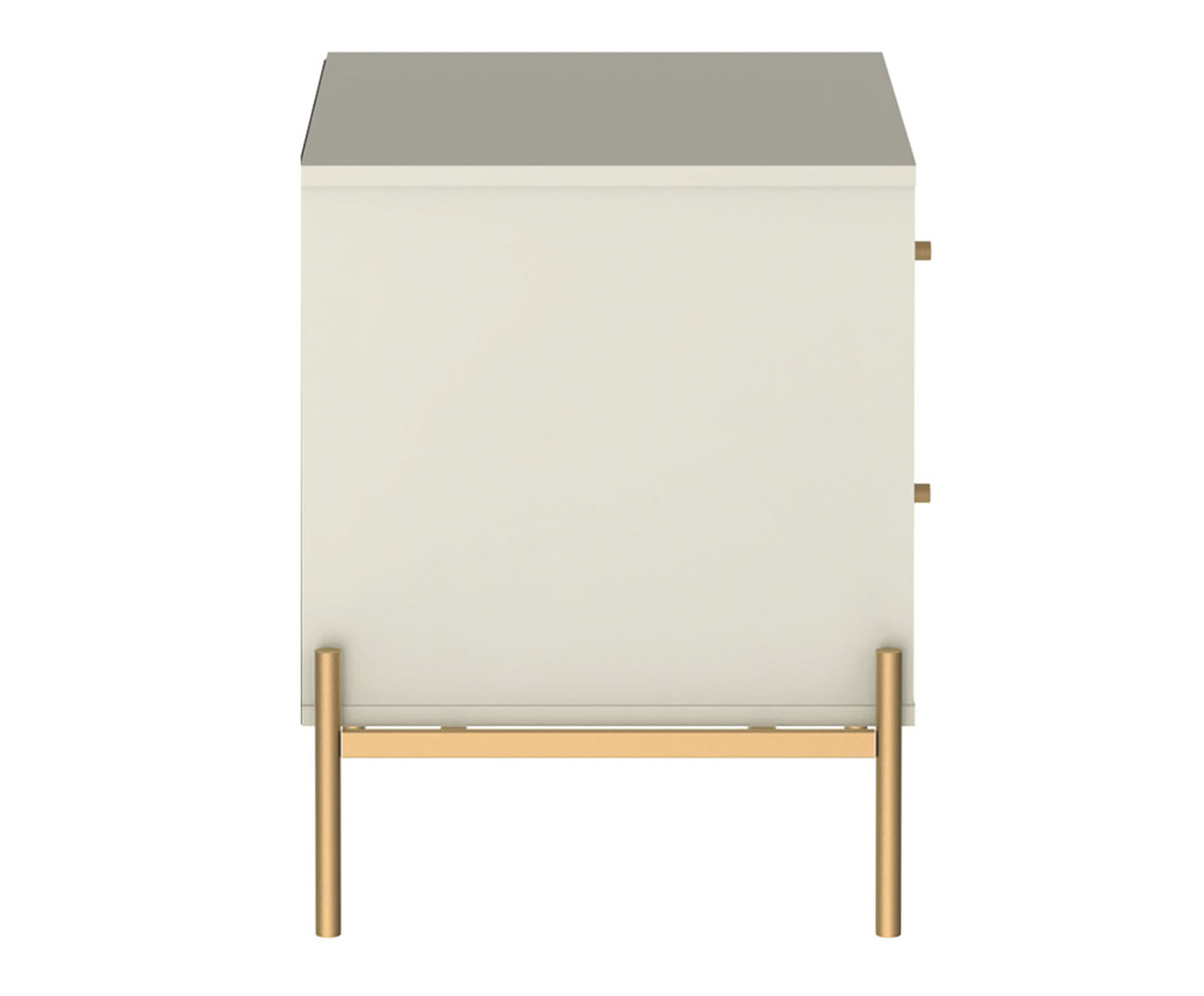 Mesa de Cabeceira Off White Jasper - Fosco e Dourado image number 2