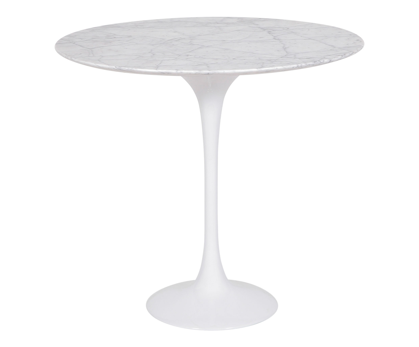 Mesa Saarinen Lateral Oval Carrara Base Branca - image 0