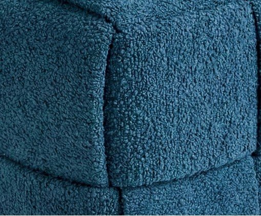 Pufe Cubo em Boucl&eacute; azul image number 2
