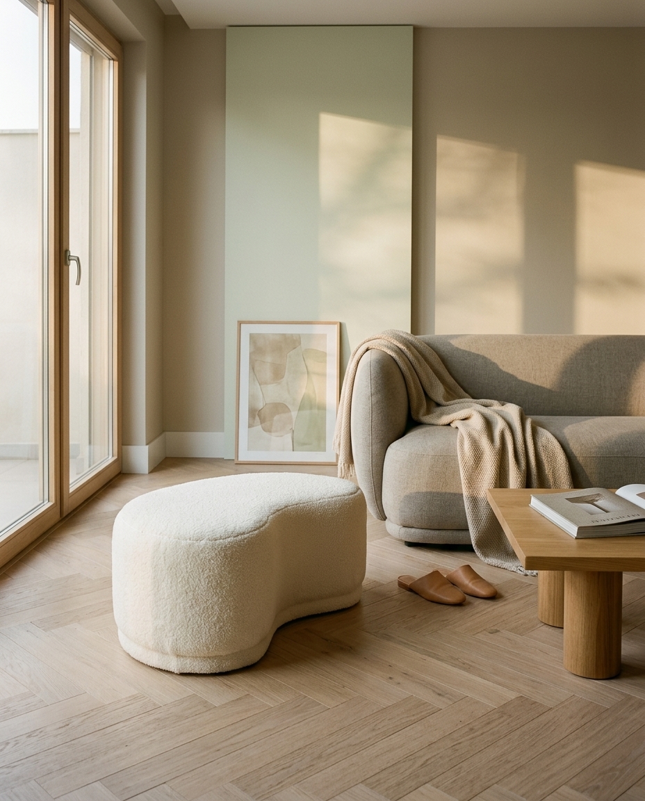 Puff Grand em Boucle Longo Off-White image number 6