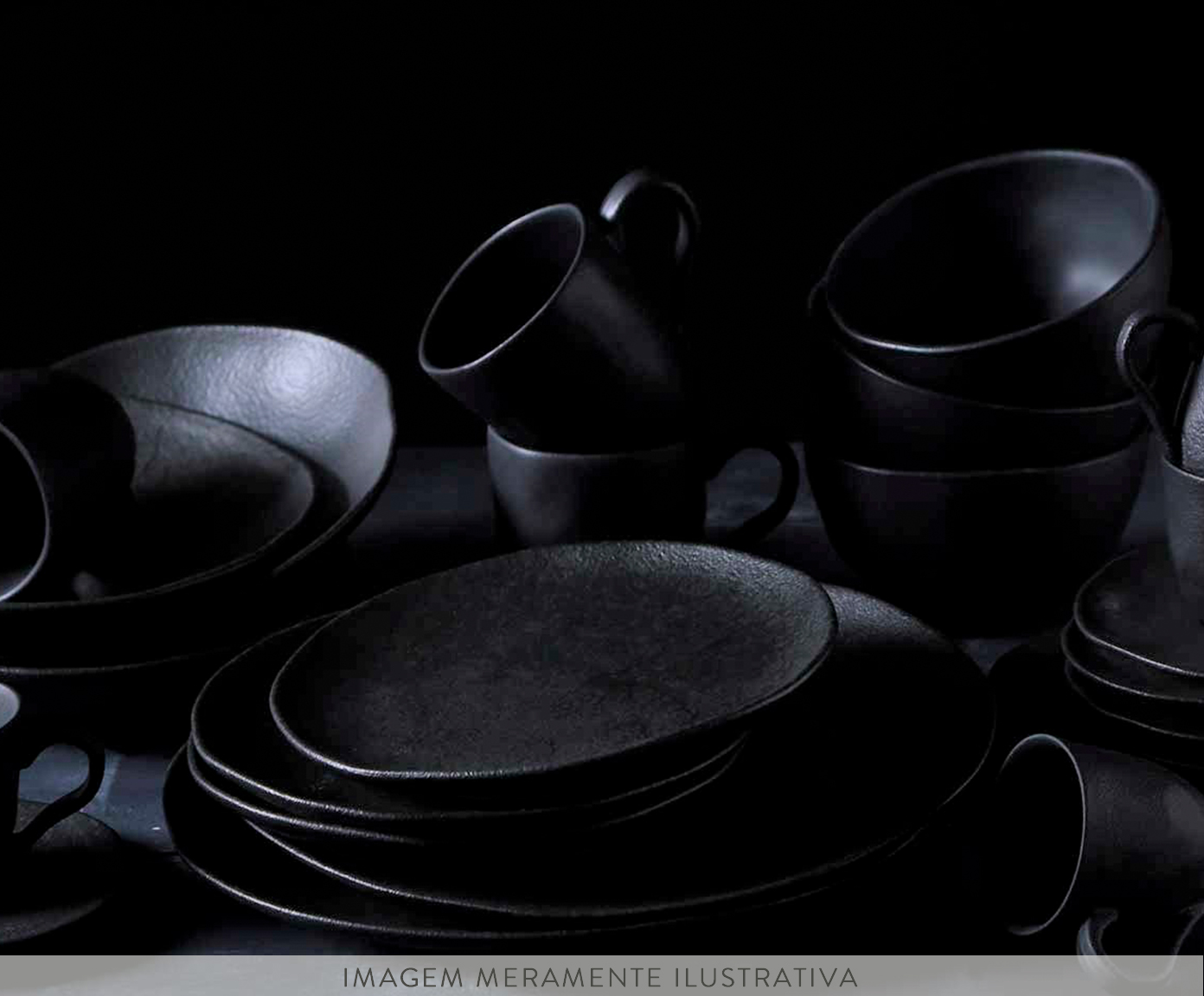 Jogo de Bowls Org&acirc;nico Preto Matte Preto - image 1