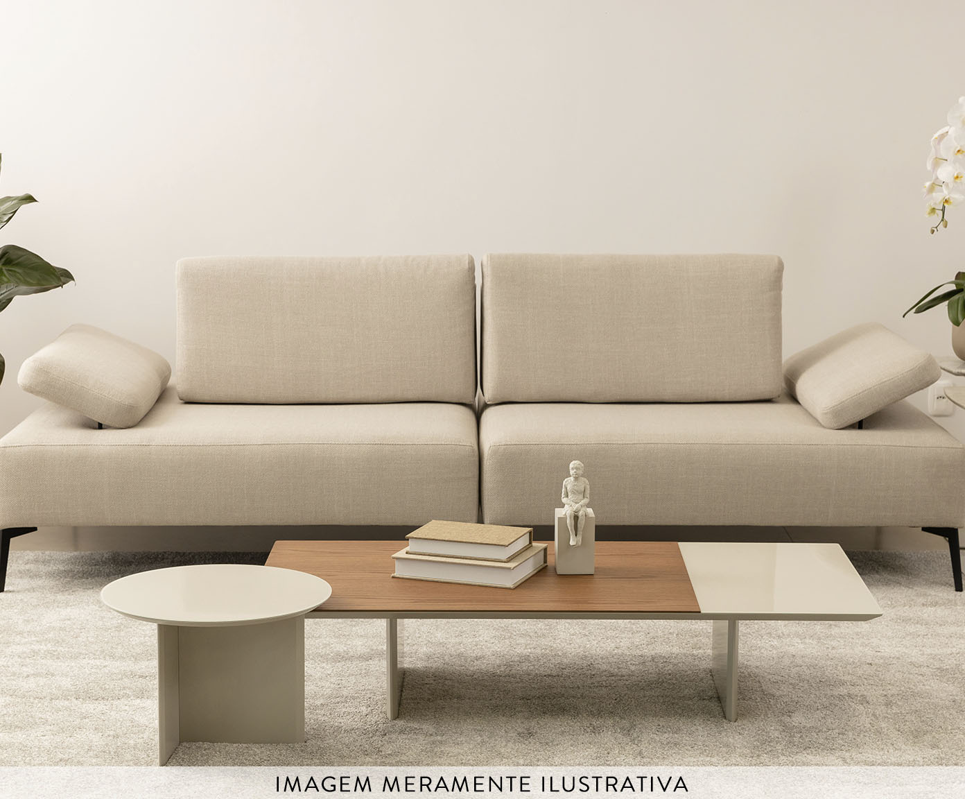 Mesa de Centro Redonda Nina Off-White image number 2