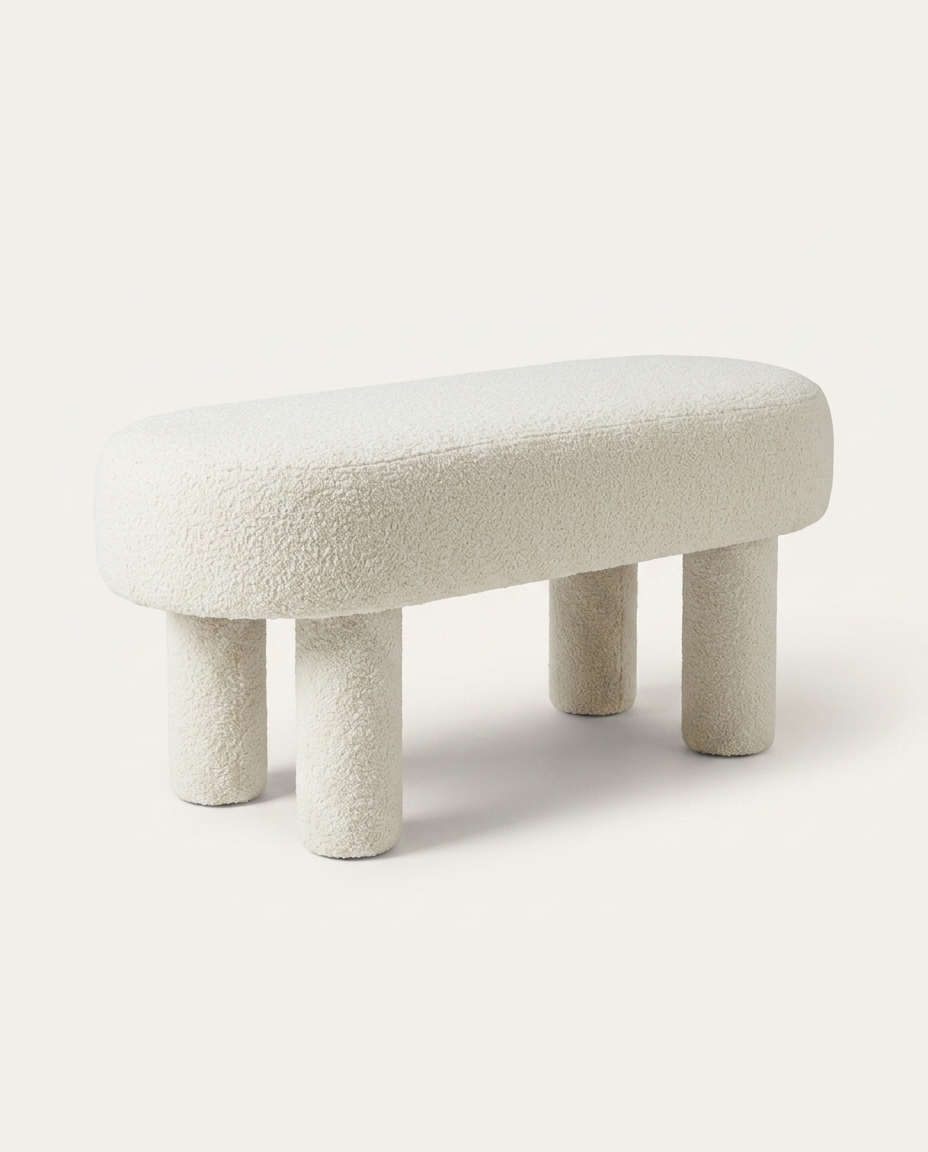 Puff Oval Bold em Boucle Off-White image number 5