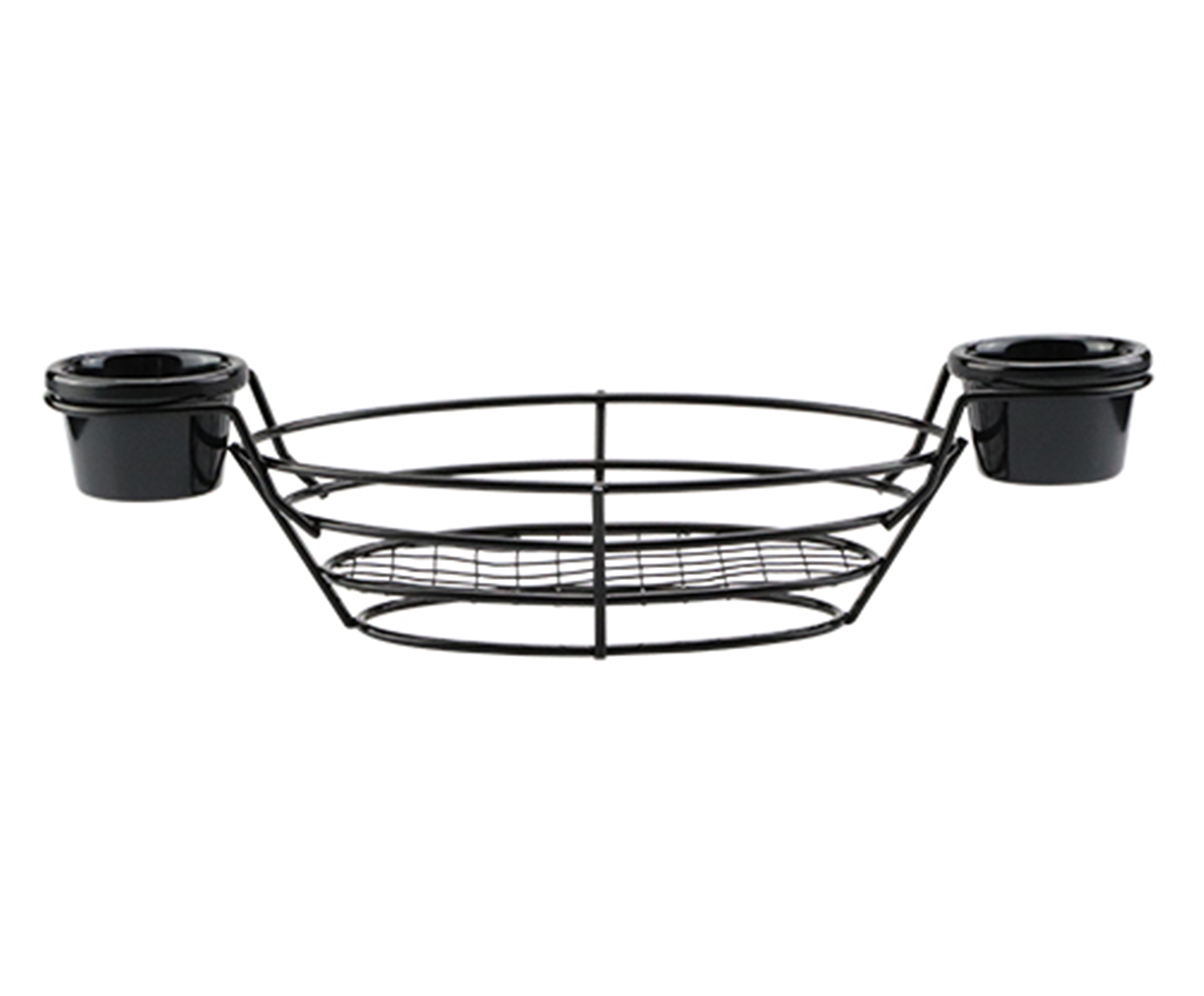 Jogo de Cesta em Inox e Molheiras Preto - image 0