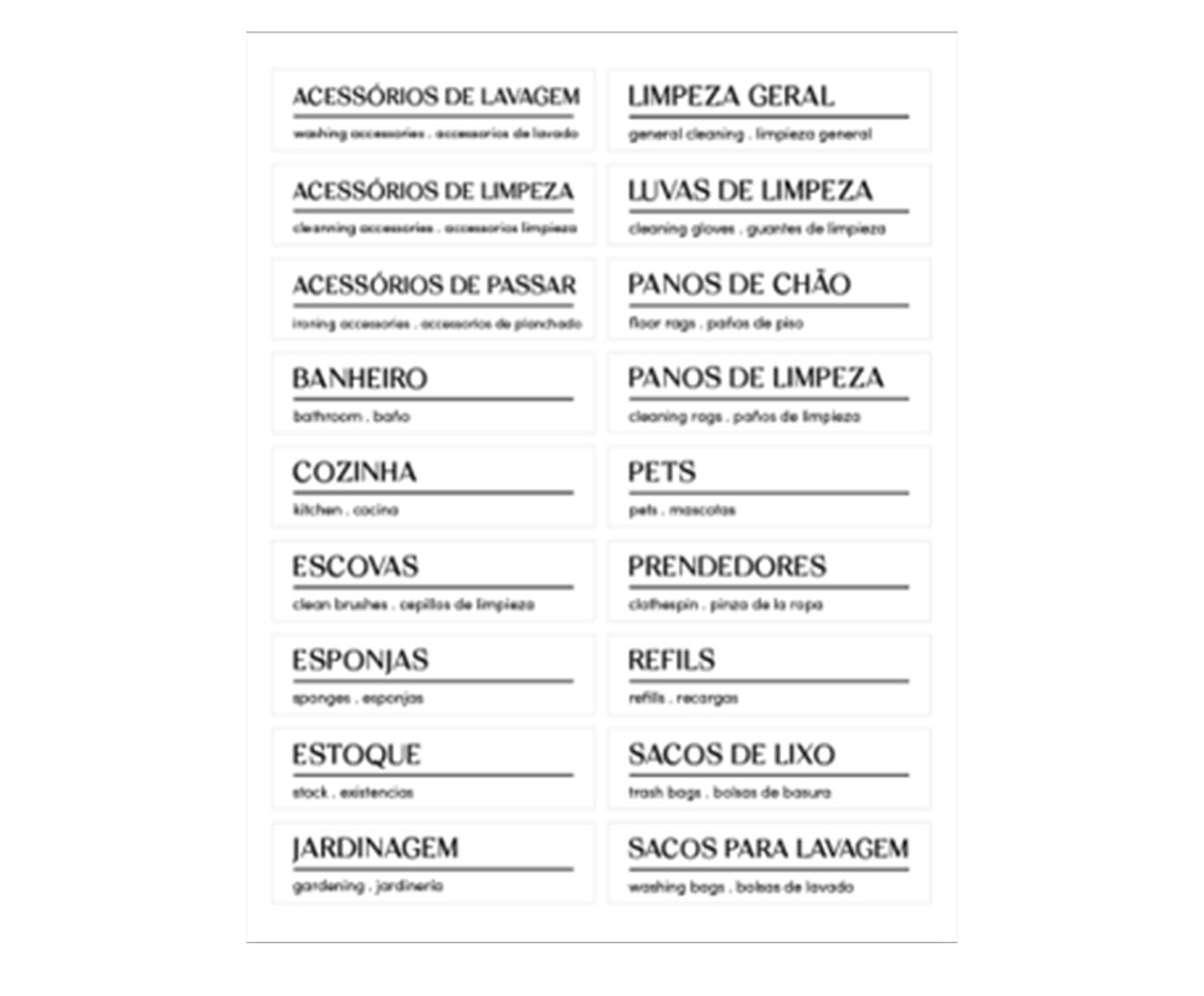 Etiquetas Adesivas para Lavanderia Branco - image 0