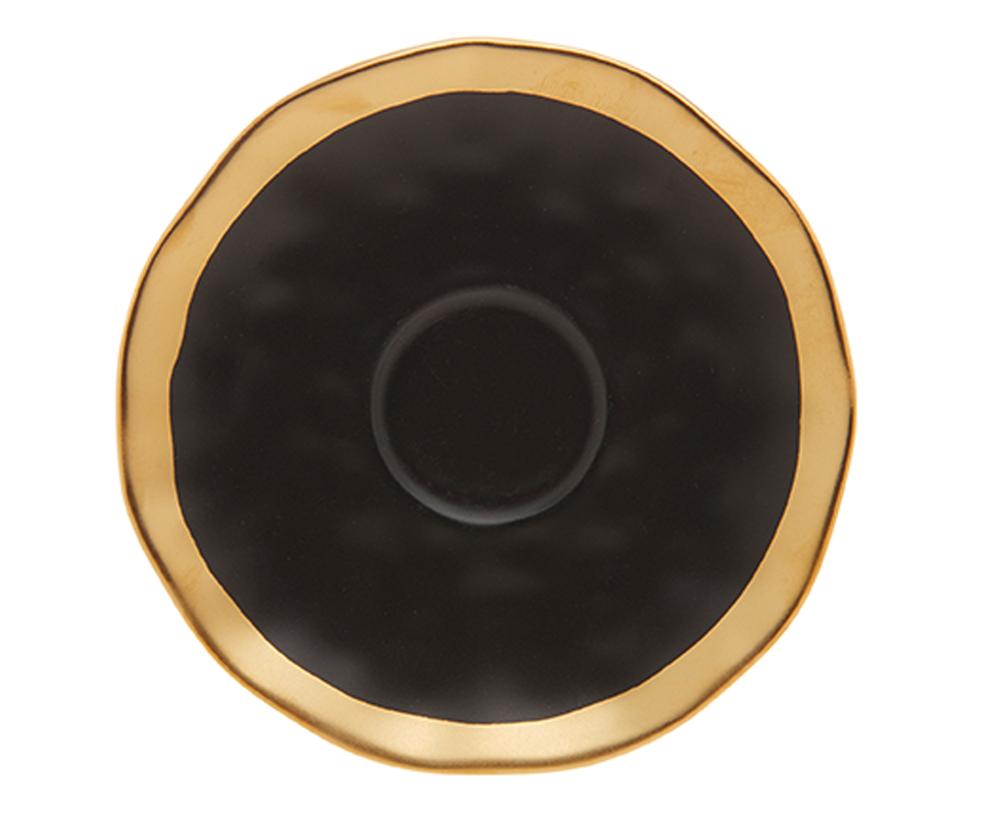 X&iacute;cara de Caf&eacute; em Porcelana Dubai Preto e Dourado image number 3