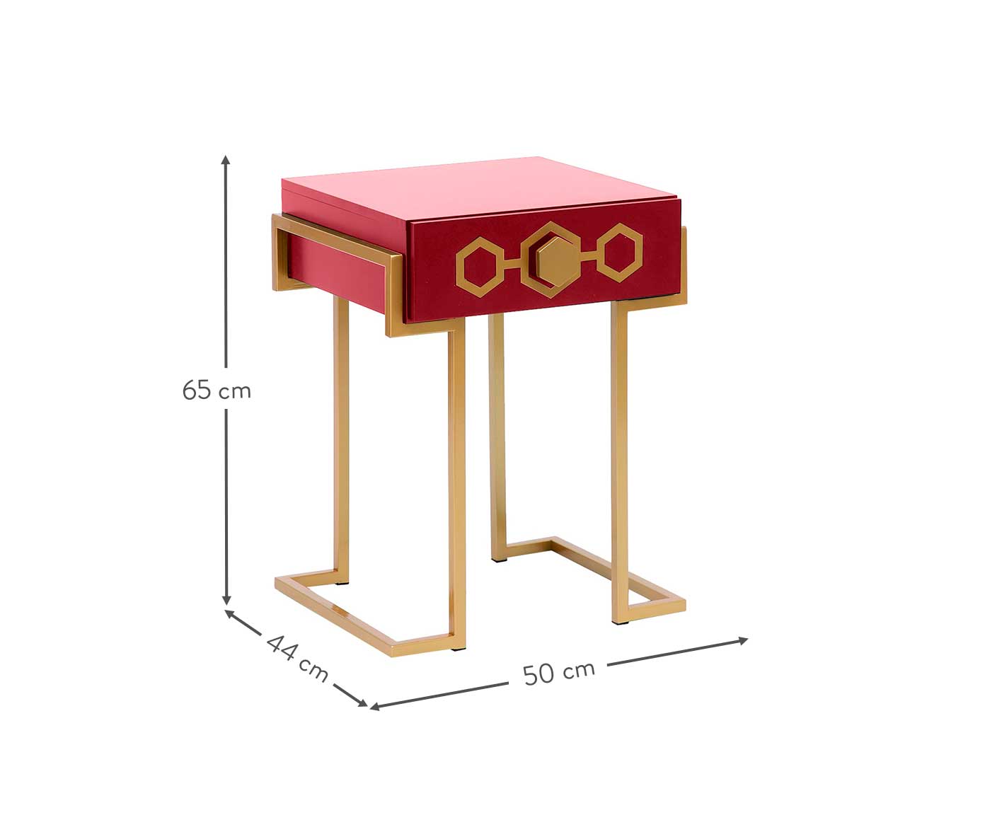 Mesa de Cabeceira Glam Firebrick - Vermelho image number 9