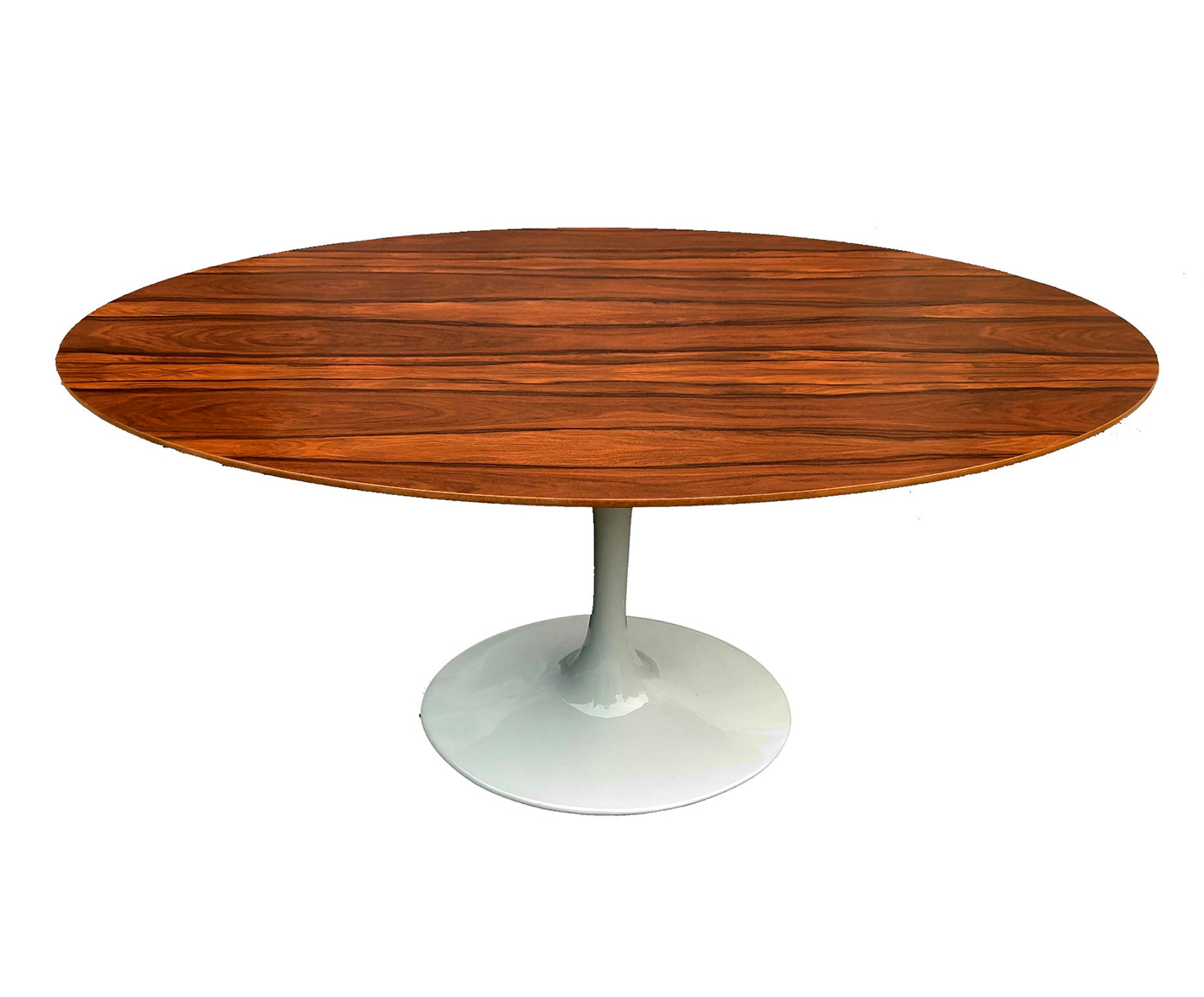 Mesa Saarinen Oval Pau Ferro Base Branca - image 0
