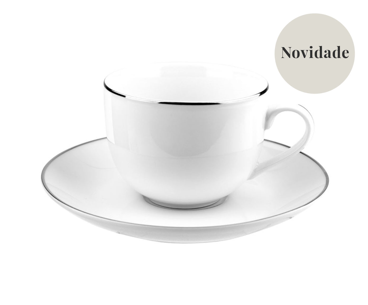 X&iacute;cara para Caf&eacute; com Filete Prateado Charmant - image 0