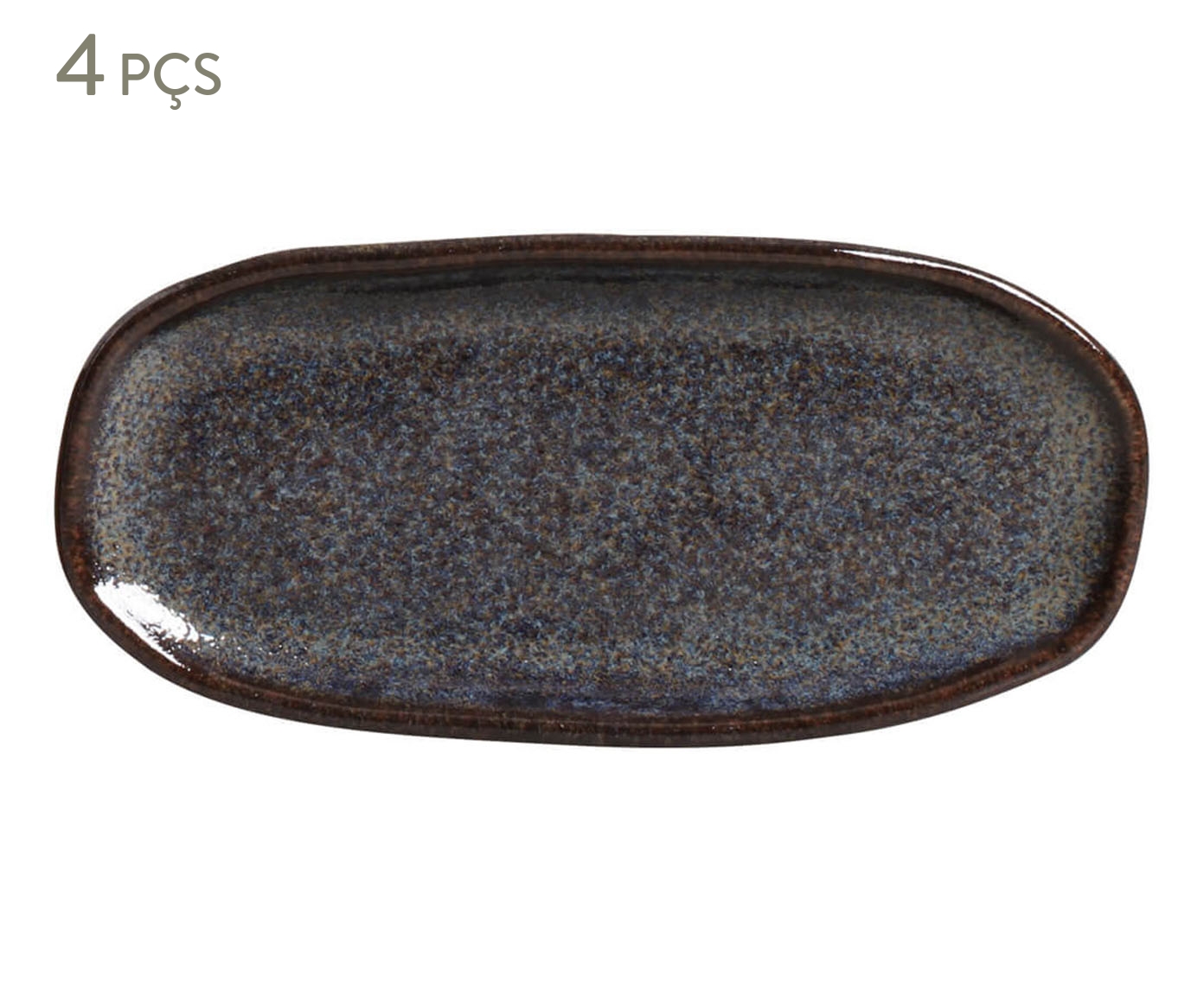 Jogo de Travessas Oval Rasa Mini Titanium Azul Escuro - image 0