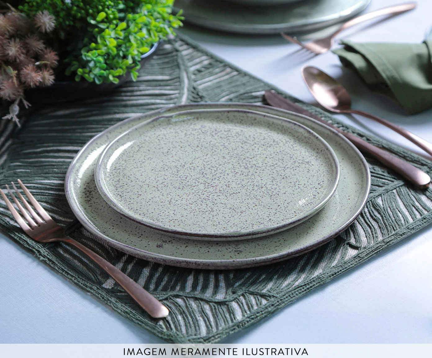 Aparelho de Jantar Bio Pistache Verde Menta image number 4
