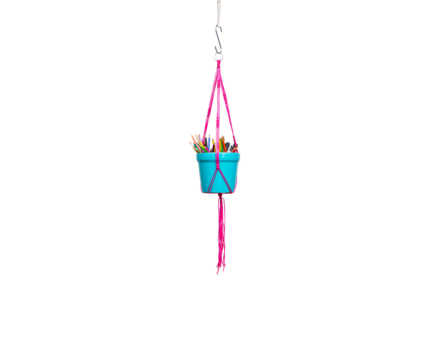 Hanger em Macram&ecirc; First Rosa - image 1