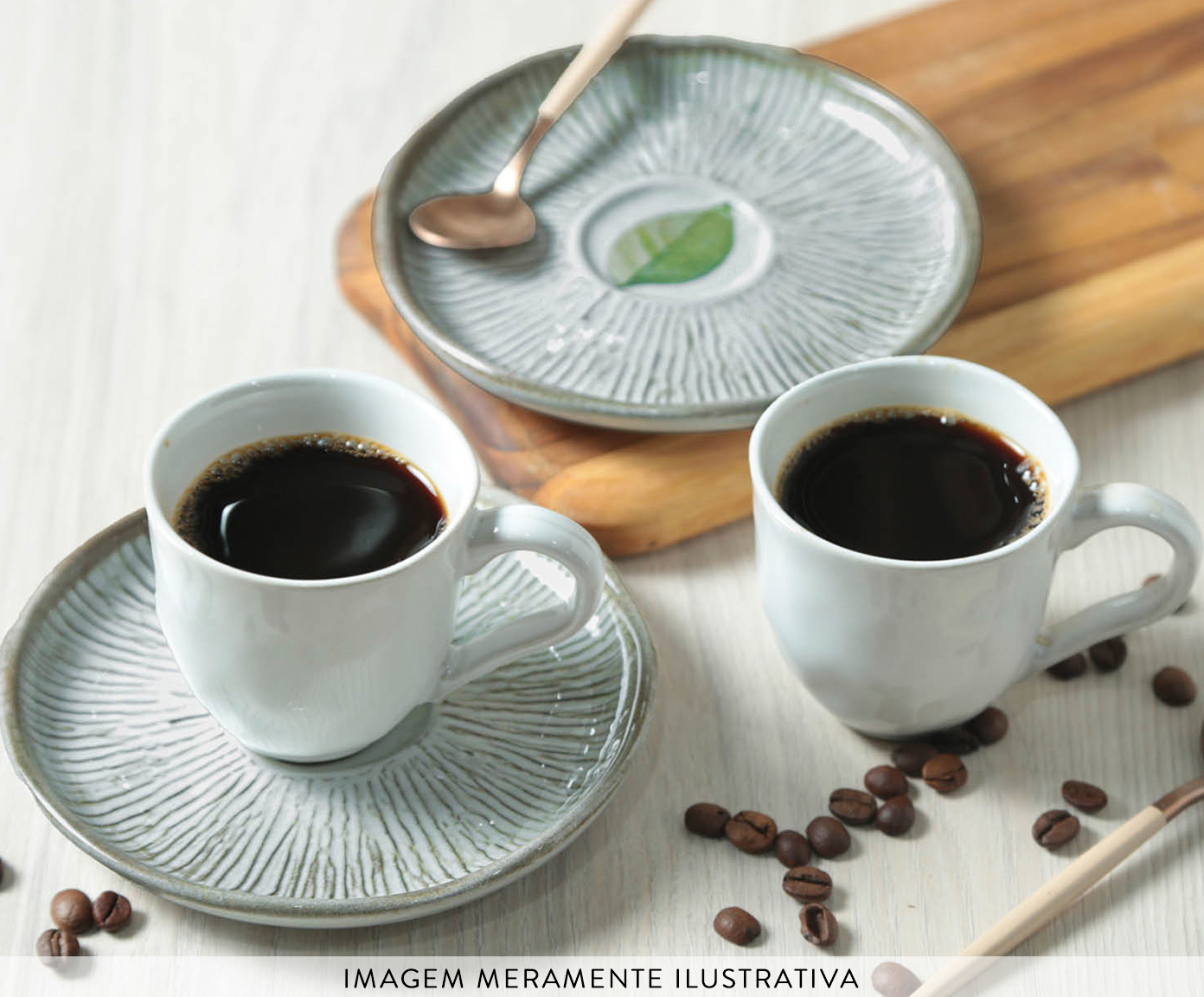 Jogo de X&iacute;caras para Caf&eacute; Bio Evergreen Floral - image 1