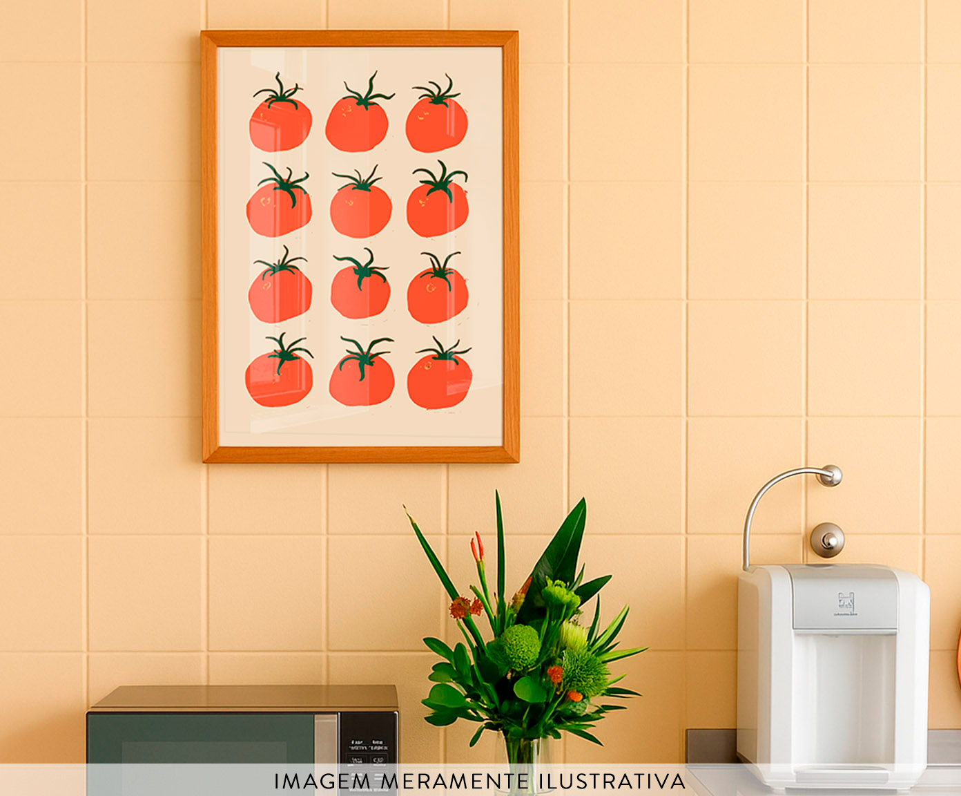 Quadro Pomodoro com Moldura Marrom - image 1
