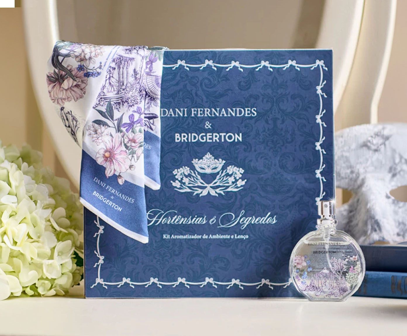 Jogo de Aromatizador e Len&ccedil;o Hort&ecirc;nsias e Segredos image number 3