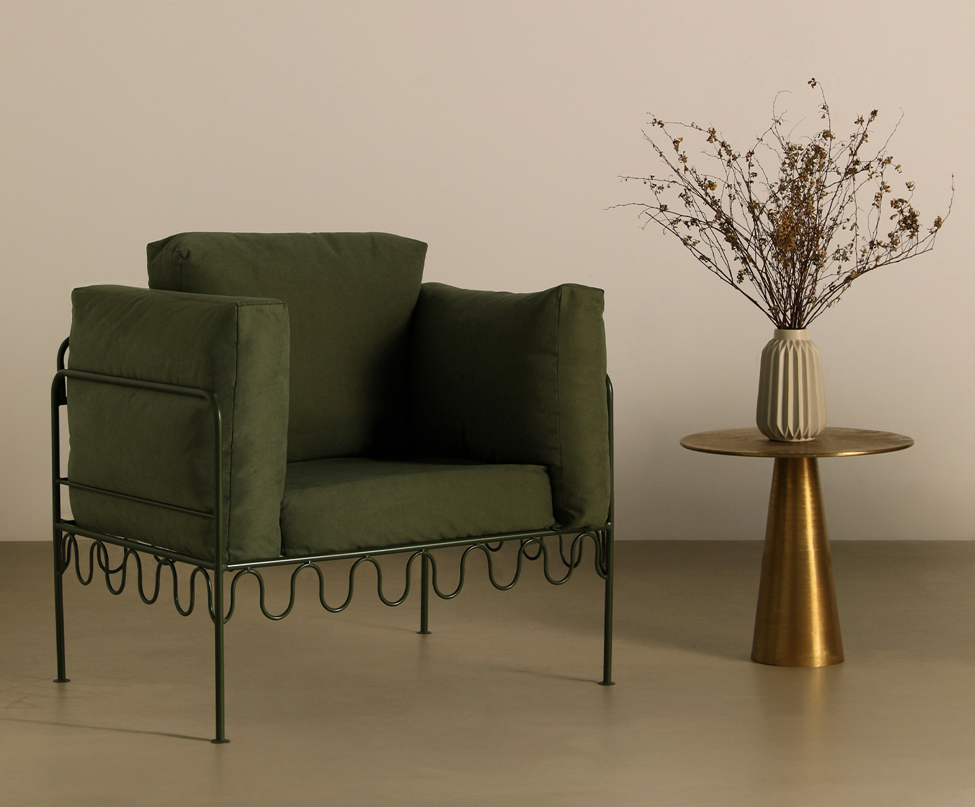 Poltrona Pop Indoor Ondas - Verde Musgo - image 1
