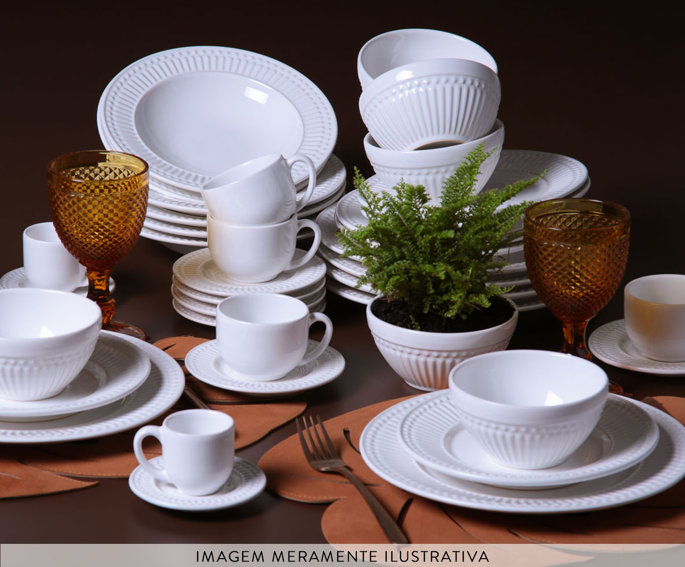 Aparelho de Jantar Roma Branco image number 8