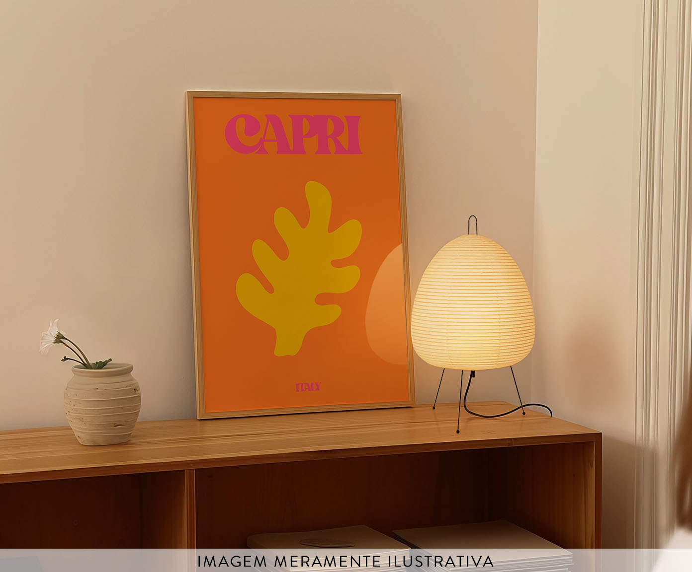 Quadro Capri com Moldura em Madeira - image 1
