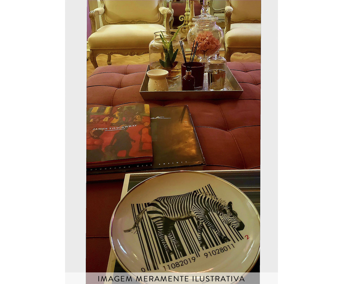 Prato de Porcelana Bar Code Zebra image number 3