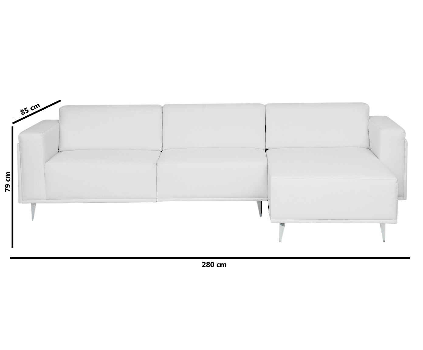 Sof&aacute; Modular com Chaise Esquerda em Linh&atilde;o Antonio Cotton Cru image number 3