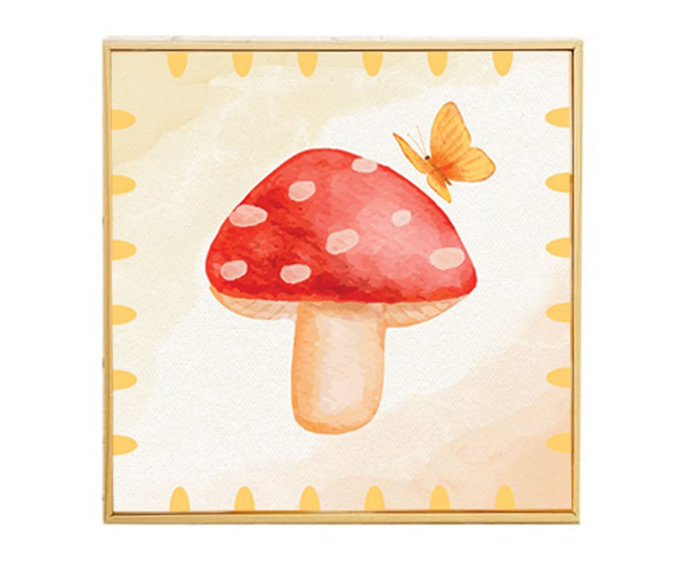 Quadro Cogumelo Vermelho e Bege - image 0