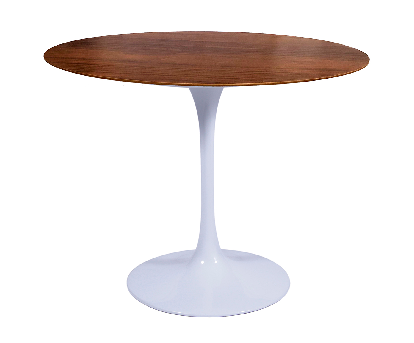 Mesa Saarinen Redonda Imbuia Base Branca - image 1