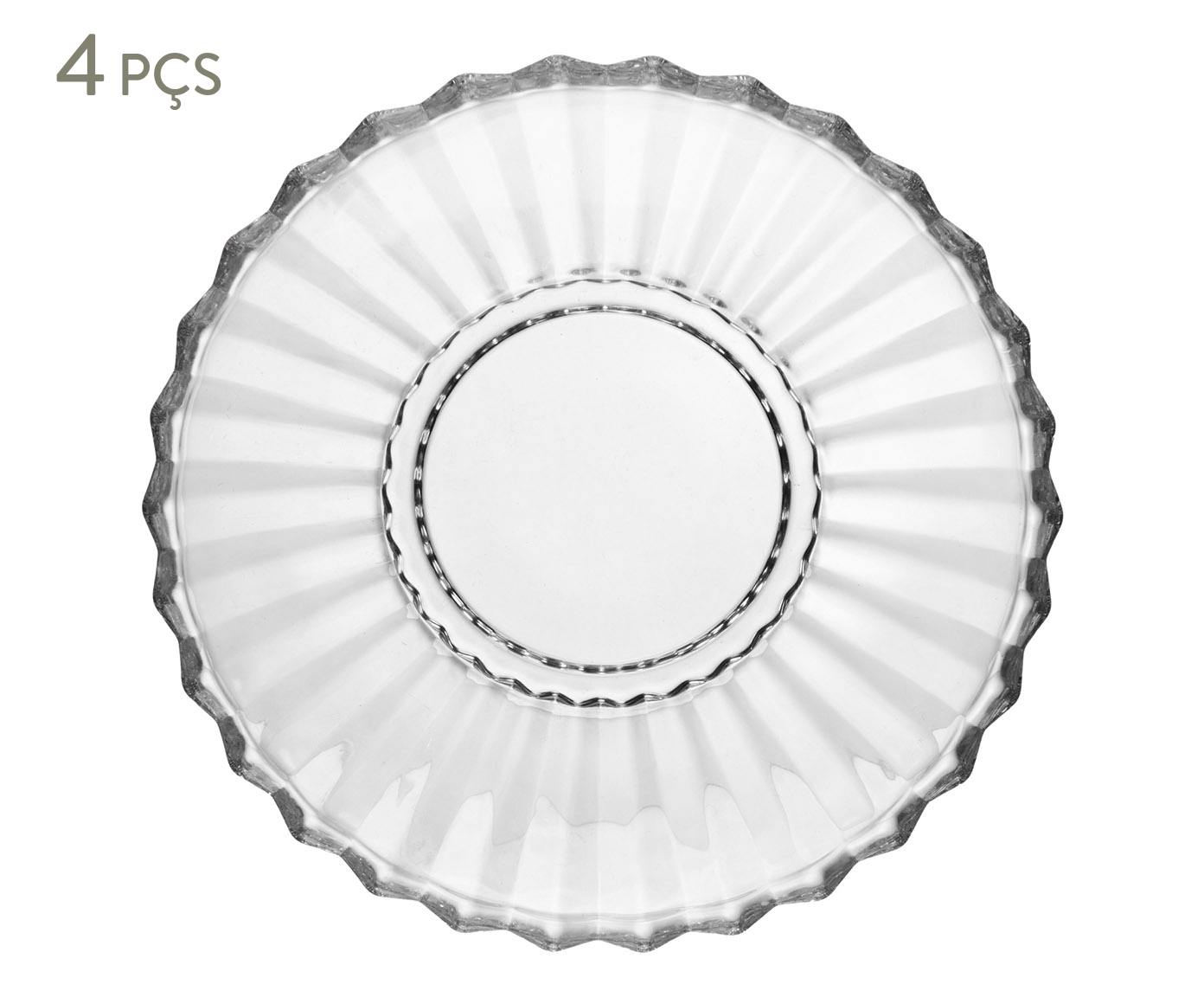 Jogo de Pratos para Doce de Cristal Geneva - image 0