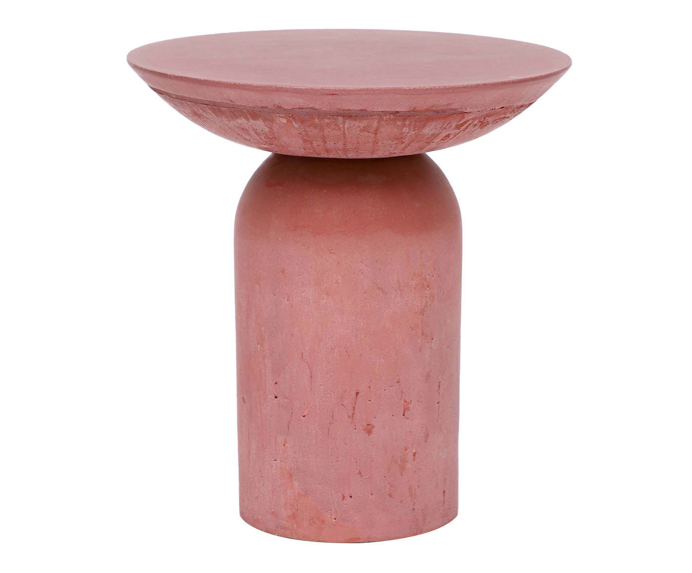 Mesa Lateral Alta Brut em Concreto -  Terracota - image 1