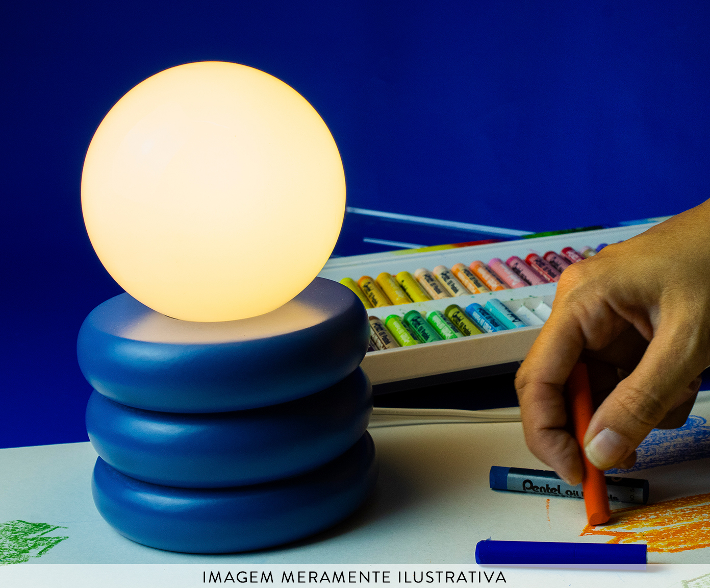 Lumin&aacute;ria de Mesa Trenzin 2 Azul - image 1