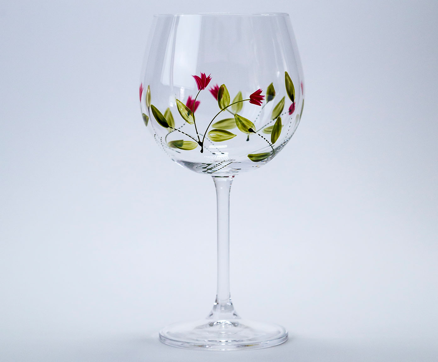 Ta&ccedil;a para Gin em Cristal Pink Flower image number 2