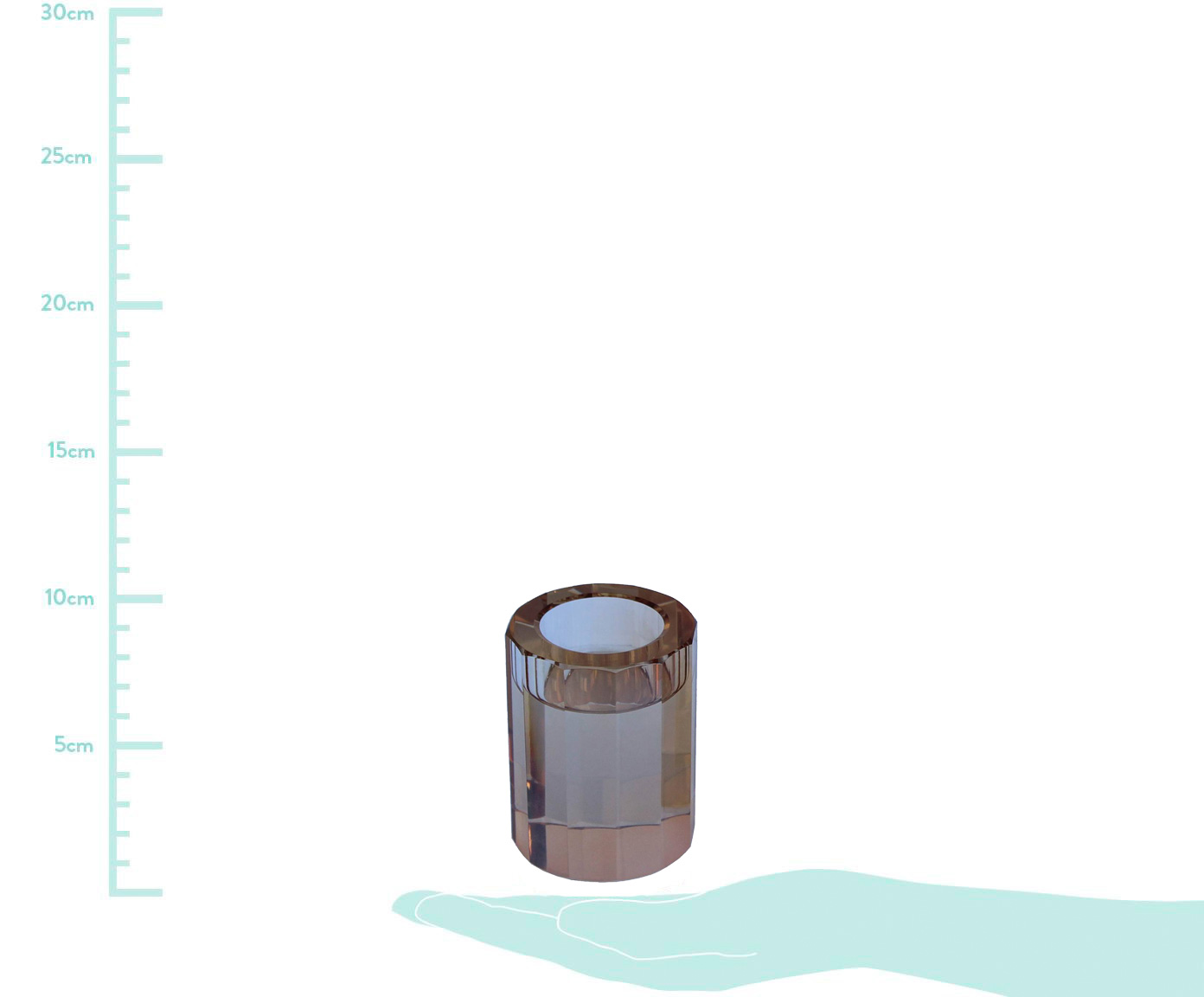 Porta-Vela em Cristal Carolyn - &Acirc;mbar - image 1