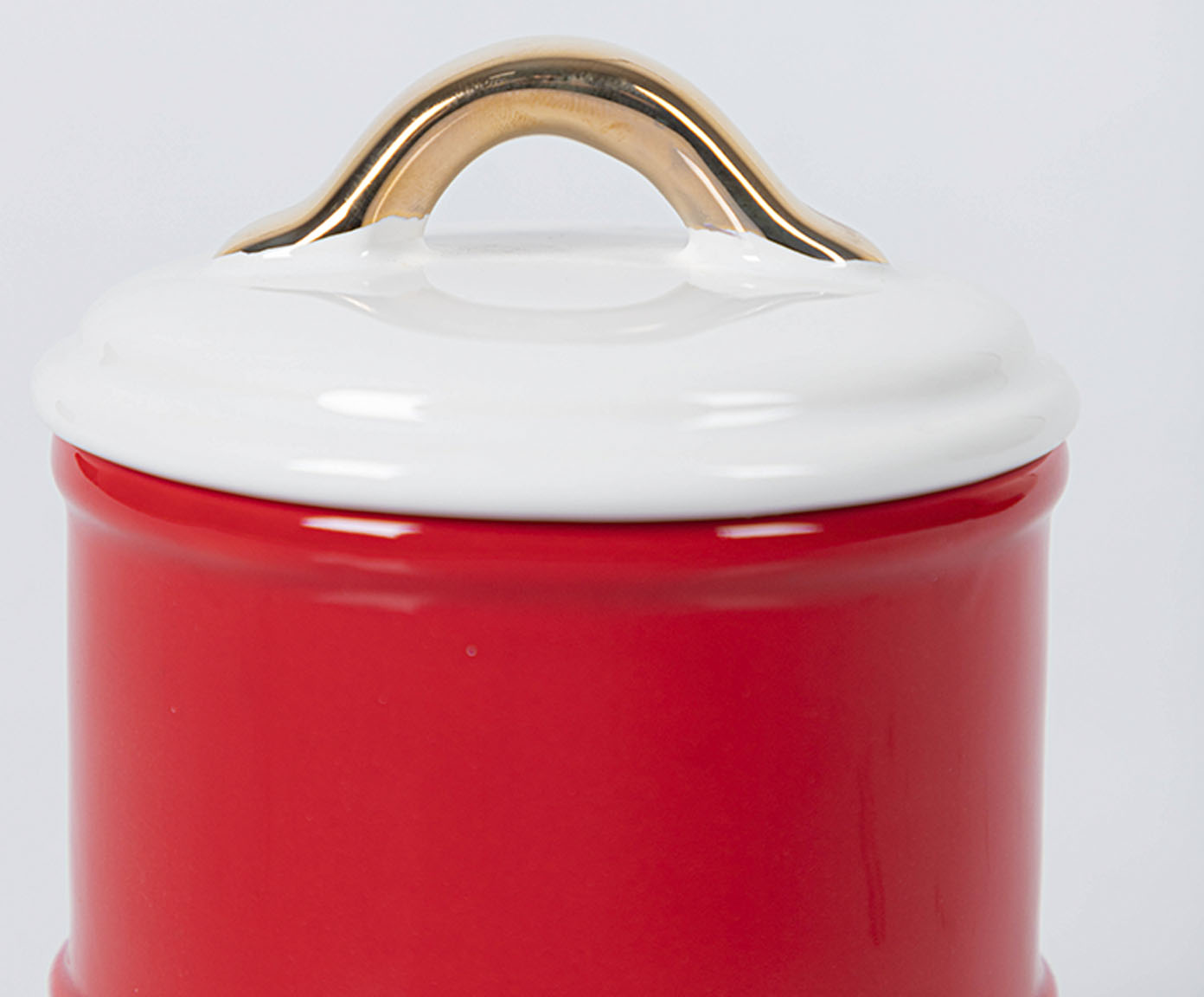 Pote Ceramica com Tampa Vermel image number 2