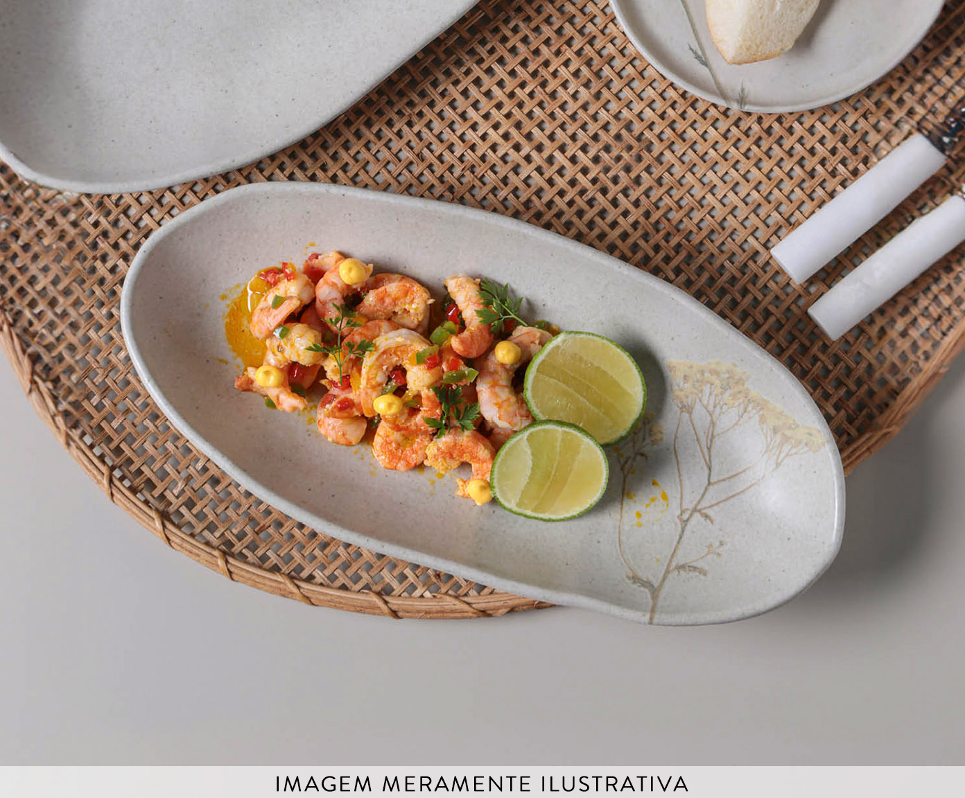 Jogo de Travessas Oval Funda Org&acirc;nico Campestre Floral image number 5