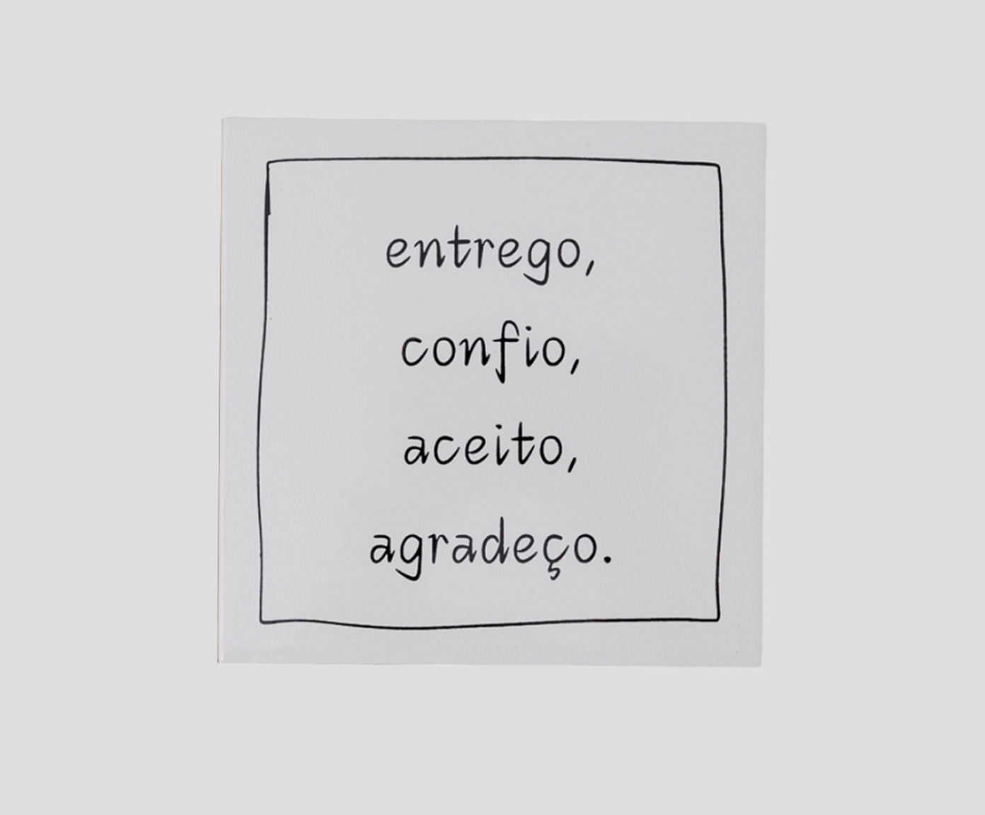 Azulejo Decorativo "Entrego, confio, aceito e agrade&ccedil;o" - image 1