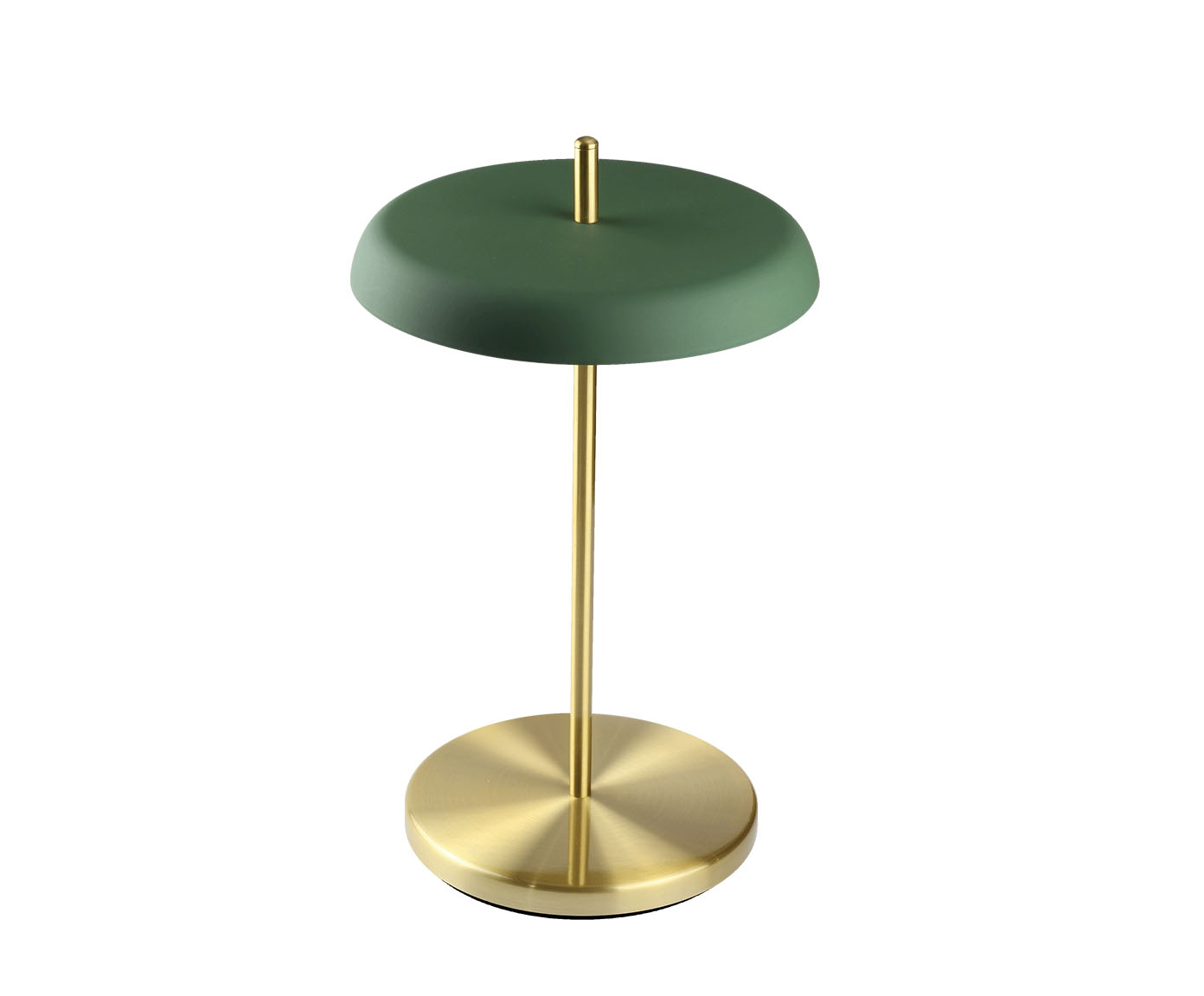 Lumin&aacute;ria de Mesa Dalu Verde e Dourado Escovado - Bivolt - image 0