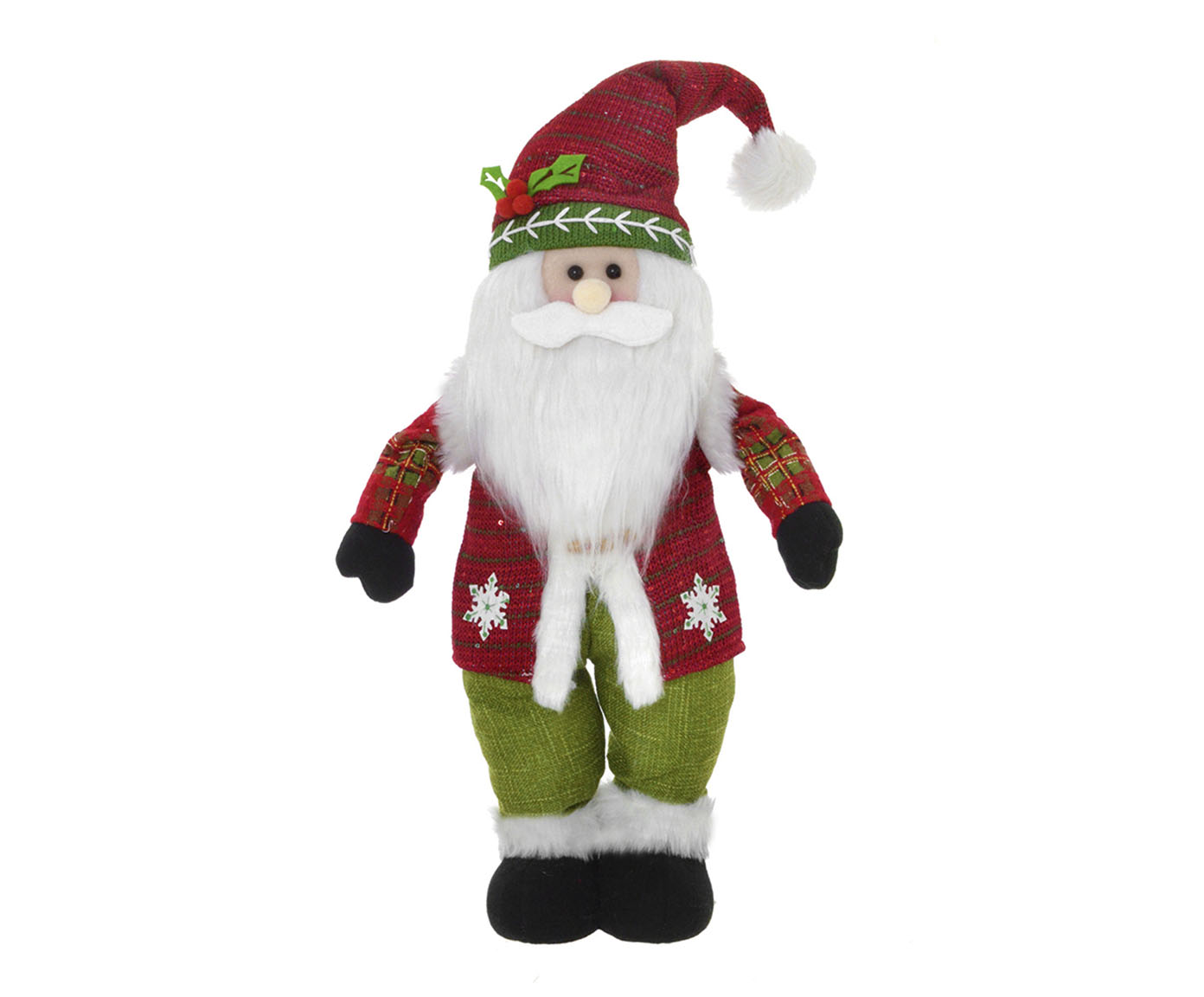 Adorno Papai Noel Vermelho e Verde e Branco e Preto Vl - image 0