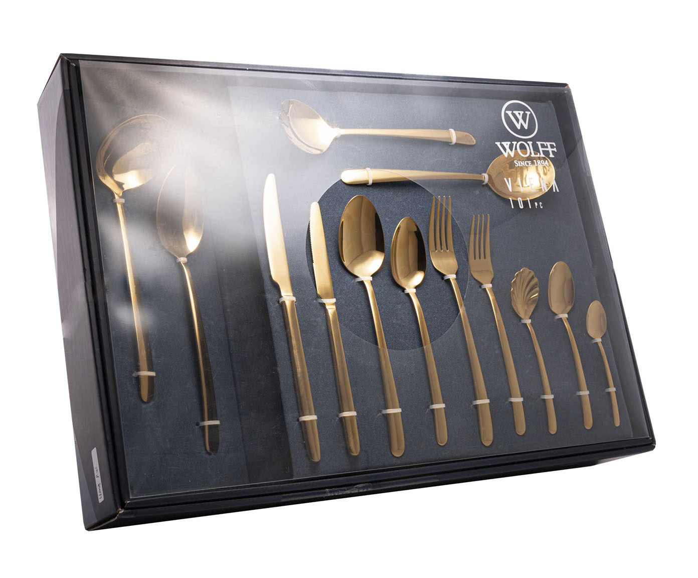 Faqueiro Viena com Caixa Litografada em A&ccedil;o Inox Dourado lll image number 8